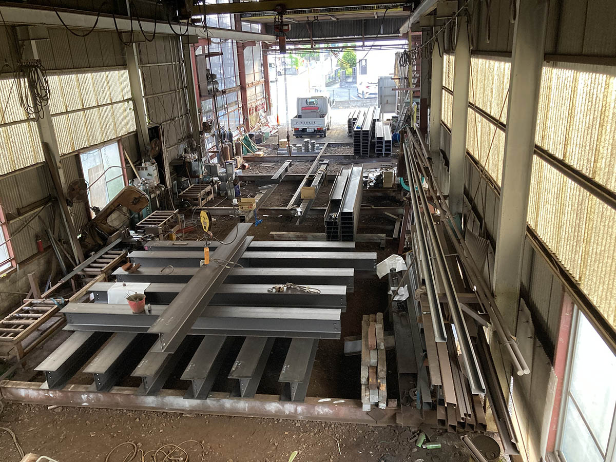 鉄骨工事の流れ画像